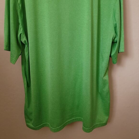 Reebok Heathered Green Short Sleeve Athletic Performance Shirt - Picture 9 of 13